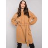 Camel dámske mikinové šaty s kapucňou