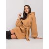 Camel dámske mikinové šaty s kapucňou
