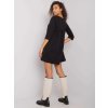 Čierne voľné mini šaty s vreckami