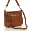 MARCO MAZZINI hnedá crossbody kožená kabelka