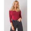 Dámsky bordový top s odhalenými ramenami