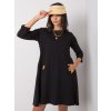 Čierne dámske voľné šaty