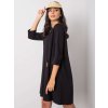 Čierne dámske voľné šaty