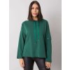 Tmavo zelená dámska mikina bez kapucne