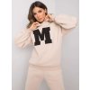 Béžová dámska tepláková súprava s písmenom