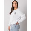 Biela dámska mikina s čipkou na rukávoch