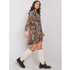 Čierno-hnedé šaty Loxley so zvieracou potlačou