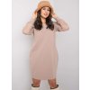 Béžové mikinové šaty Alexxie s čipkovými rukávmi