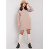 Béžové mikinové šaty Alexxie s čipkovými rukávmi