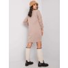 Béžové mikinové šaty Alexxie s čipkovými rukávmi