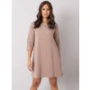 Béžové mini šaty Jamelia s čipkou na chrbte