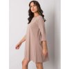 Béžové mini šaty Jamelia s čipkou na chrbte