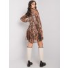 Hnedé šaty Loxley so zvieracou potlačou