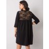 Čierne mini šaty Jamelia s čipkou na chrbte