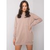 Béžové mikinové šaty Hanely s vreckom na hrudi