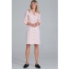 Svetlo ružové košeľové midi šaty