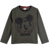 Khaki chlapčenské tričko s dlhým rukávom Mickey Mouse