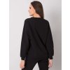 Čierna dámska mikina s výstrihom