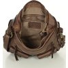 MARCO MAZZINI Hnedá kožená messenger bag s vreckami (Veľkosť ONE SIZE)