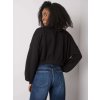 Čierna prešívaná dámska skrátená mikina