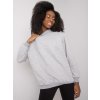 Svetlosivá dámska prešívaná mikina bez kapucne
