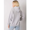 Svetlosivá dámska prešívaná mikina s kapucňou