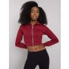 Bordová dámska krátka mikina na zips