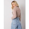 Béžová dámska krátka mikina na zips