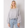 Svetlosivá prešívaná dámska skrátená mikina