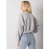 Svetlosivá prešívaná dámska skrátená mikina