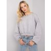 Svetlosivá prešívaná dámska skrátená mikina