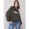 Khaki voľná mikina Hariette s nápisom "Original wear"