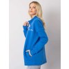 Modrá voľná mikina Jasmine s nápisom "Rue Paris"