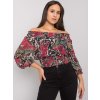 Bordó dámska vzorovaná blúzka