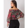 Bordó dámska vzorovaná blúzka