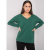 Tmavozelené dámske tričko s výstrihom na chrbte