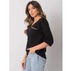 Čierne dámske tričko s výstrihom