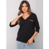 Čierne dámske tričko s výstrihom