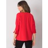 Červené dámske oversize tričko s 3/4 rukávmi