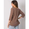Hnedé dámske tričko s výstrihom