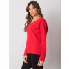 Červené dámske tričko s výstrihom na chrbte