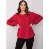 Bordó dámske tričko s čipkovými rukávmi