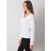 Biele dámske tričko s výstrihom na chrbte