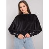 Čierna dámska voľná blúzka s trblietkami