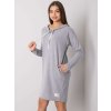 Svetlo šedé dámske mikinové šaty