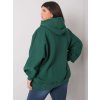 Tmavozelená basic mikina Ella so zapínaním na zips