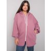 Ružová basic mikina Ella so zapínaním na zips