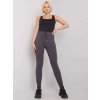 Tmavosivé dámske tepláky s vysokým pásom