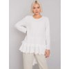 Biele asymetrické tričko s volánikmi