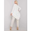 Biele asymetrické tričko s volánikmi